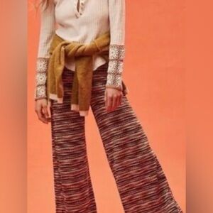 🔥FP Movement by Free People Secret Beach Multicolor BOHO Wide-Leg Pants Sz. M🔥